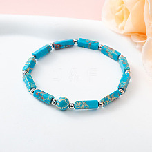 Synthetic Turquoise Stretch Bracelet DP3019-6