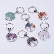 Natural/Synthetic Mixed Stone Keychain KEYC-E023-03