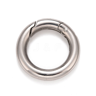 Non-Tarnish 304 Stainless Steel Spring Gate Rings STAS-M296-01P-A-1