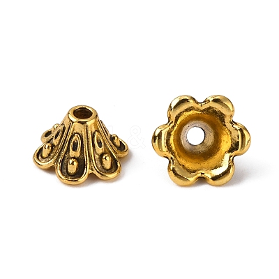 Alloy Bead Cap FIND-WH0042-27AG-1