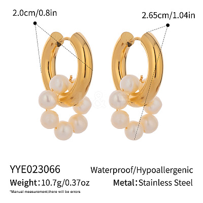 Stainless Steel Hoop Earrings LS-ZU9248-5-1