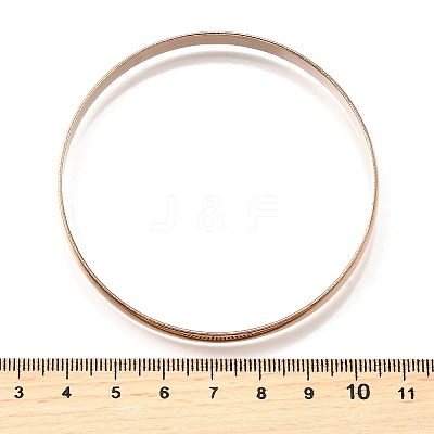 304 Stainless Steel Plain Bangles for Women BJEW-V004-02B-RG-1