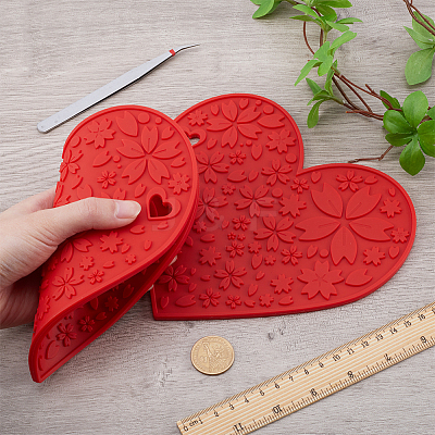 2Pcs Silicone Hot Mats for Hot Dishes AJEW-GF0008-30-1