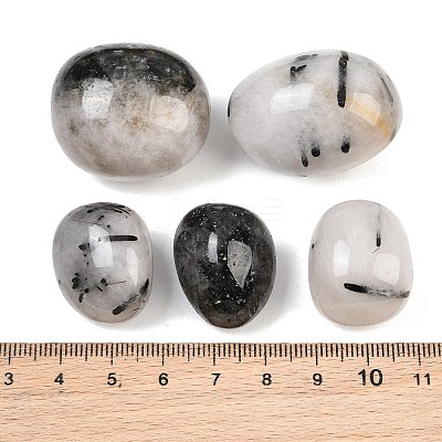 Natural Tourmalinated Quartz Beads GG-CBAD0F6-B22-01-1