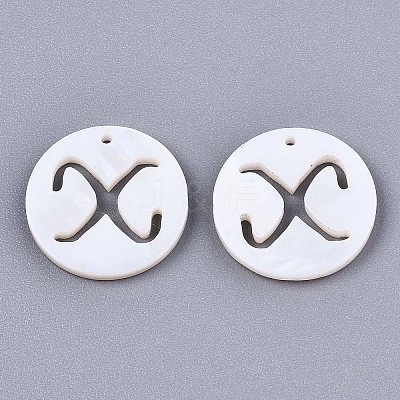 Natural Freshwater Shell Charms SHEL-S276-119X-1