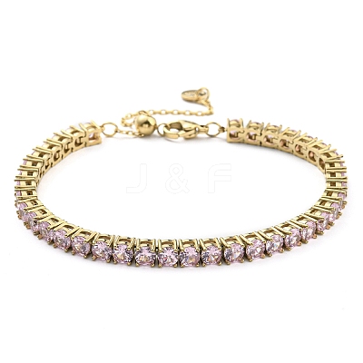 Rhinestone Bracelet BJEW-C049-01G-01-1