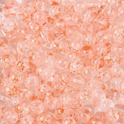 Baking Paint Transparent Glass Beads DGLA-T004-08I-1
