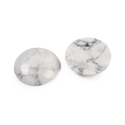 Natural Howlite Cabochons G-H1596-FR-25mm-28-1