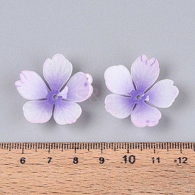 Flower Acrylic Bead Caps SACR-T017-51F-1