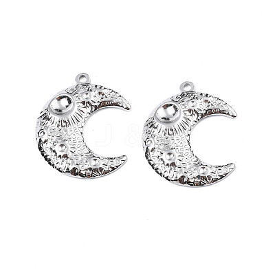 Non-Tarnish 201 Stainless Steel Pendant Cabochon Settings STAS-T063-192P-1