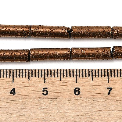 Electroplated Natural Lava Rock Beads Strands G-K388-03B-04-1