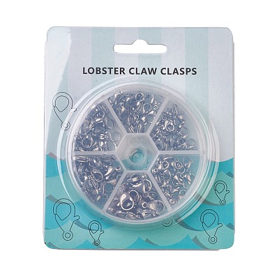 Tarnish Resistant 304 Stainless Steel Lobster Claw Clasps STAS-JP0004-07P-1