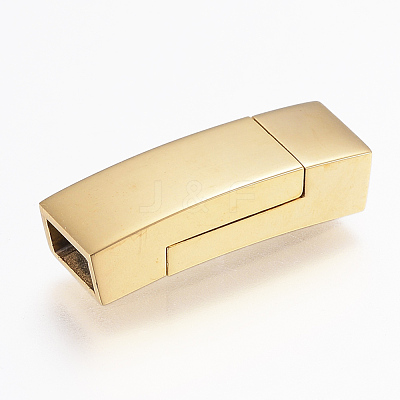 304 Stainless Steel Magnetic Clasps with Glue-in Ends STAS-F130-85G-1