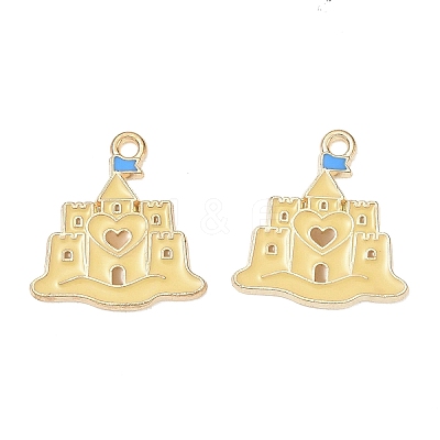 Alloy Enamel Pendants AL-CBAE435-02G-1