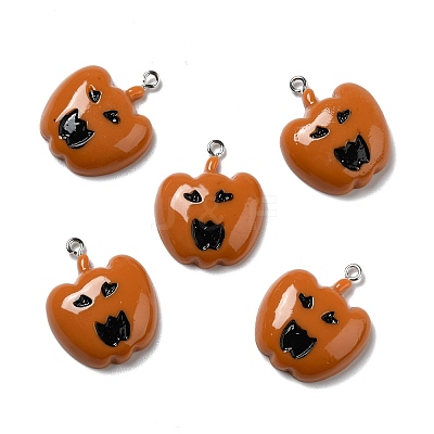 Halloween Opaque Resin Pendants RESI-D055-098P-1