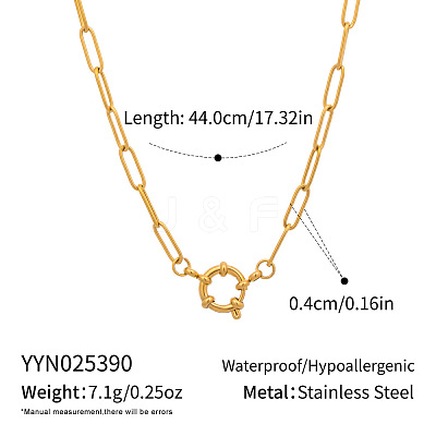 Minimalist 4MM 304 Stainless Steel Paperclip Chain Necklaces for Women LS-EE6470-2-1