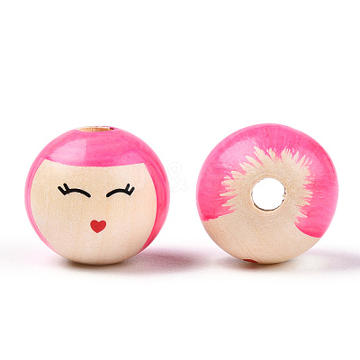 Wood Beads WOOD-WH0120-06D-1