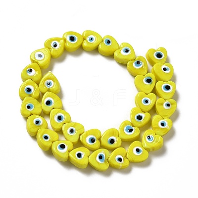 Handmade Evil Eye Lampwork Beads Strands LAMP-E023-07B-04-1
