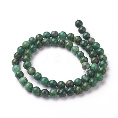 Natural African Jade Beads Strands G-G735-22-6mm-A-1