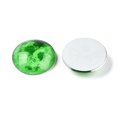 Fluorescent Glass Cabochons GGLA-T004-12E-1