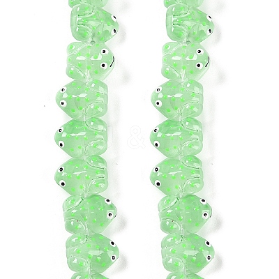 Transparent Glass Enamel Beads Strands GLAA-B021-05B-1