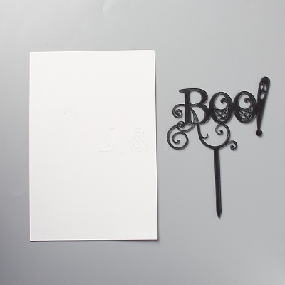 Acrylic Halloween Theme Word Cake Insert Card Decoration DIY-H109-11-1