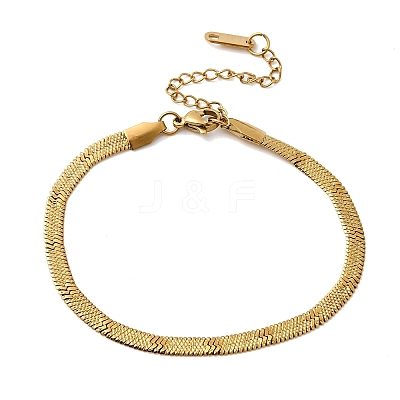 304 Stainless Steel Snake Chains Bracelets for Women BJEW-P395-02G-03-1