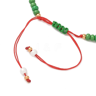 Glass Seed Beads & Lampwork Beads Braided Bead Bracelets for Women BJEW-MZ00212-02-1