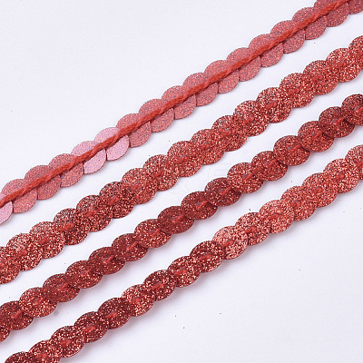 Ornament Accessories Plastic Paillette Bead Strands PVC-T006-02F-1