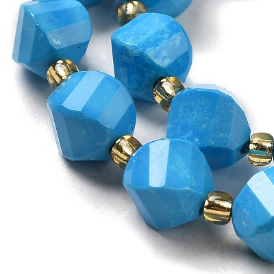 Dyed Natural Howlite Beads Strands G-G023-B01-02A-1