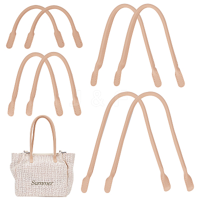 8Pcs 4 Style PU Leather Sew on Bag Handles PURS-WR0001-26B-1