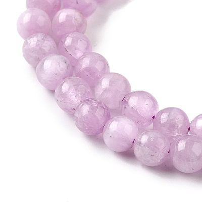 Natural Kunzite Beads Strands G-D856-03-6mm-01-1