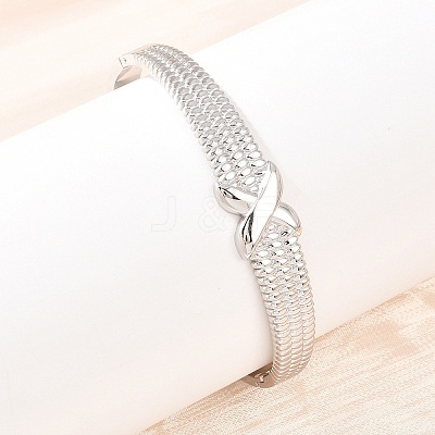 304 Stainless Steel Hinged Bangles for Women BJEW-Z155-01P-1