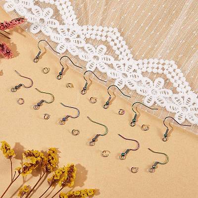 100Pcs 2 Style Earring Hooks and Open Jump Rings STAS-SZ0001-73-1