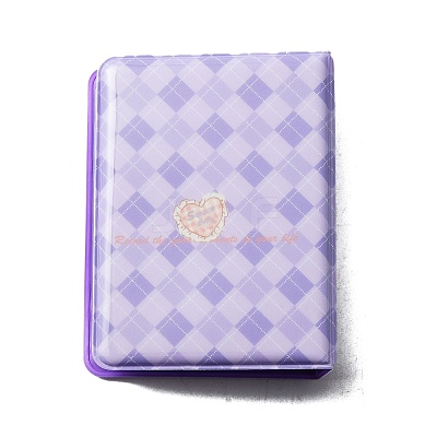3 Inch PVC Mini Photo Album with Heart Window AJEW-WH0324-86A-1