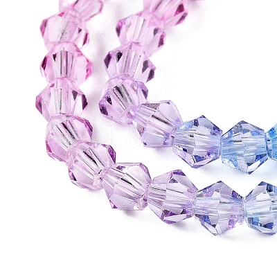 Gradient Color Baking Paint Glass Bead Strands DGLA-A039-T2mm-A06-1