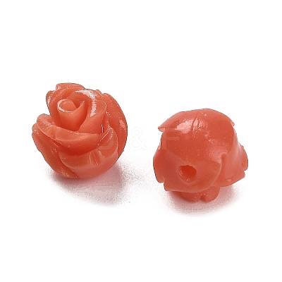 Synthetic Coral Carved Beads CORA-H003-01B-25-1