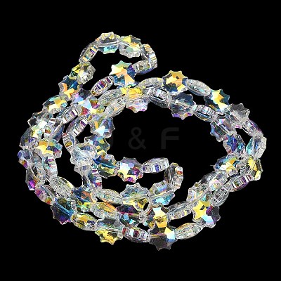 Electroplate Transparent Glass Beads EGLA-H112-04AB-01-1