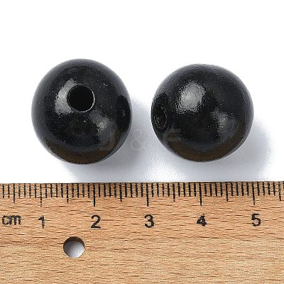 Wood Large Hole European Beads WOOD-D027-01B-1