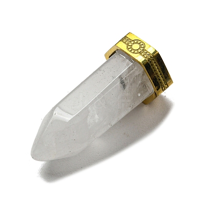 Natural Quartz Crystal Pointed Pendants STAS-K273-03G-05-1