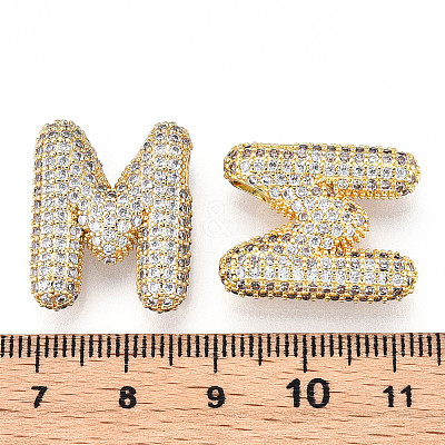 Brass Micro Pave Cubic Zirconia Pendants KK-N254-06G-M-1