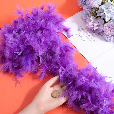 Turkey Feather Fluff Boa for Dancing DIY-WH0568-10D-1