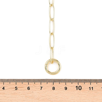 Brass Paperclip Chain Y Lariat Necklaces NJEW-H087-06B-G-1