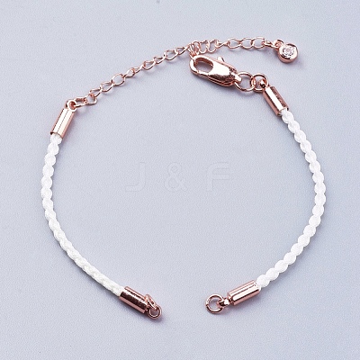 Braided Cotton Cord Bracelet Making MAK-I006-RG-1
