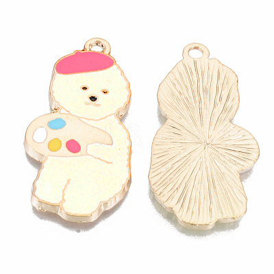 Alloy Enamel Pendants X-ENAM-T011-10KC-RS-1