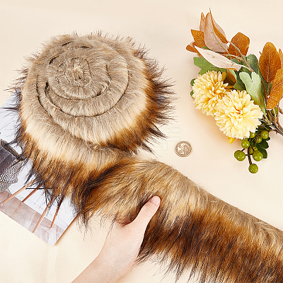Polyester Artificial Wool Fabric AJEW-WH0326-16B-1