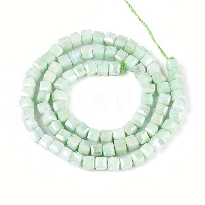 Anti-Tarnish Electroplate Glass Beads Strands GLAA-T025-4mm-10C-1