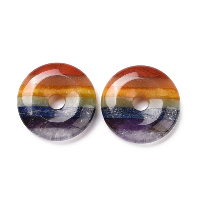 Chakra Natural Mixed Stone Pendants G-G973-13-1