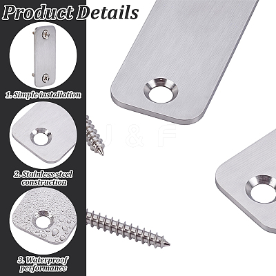 201 Stainless Steel Door Lock Hole Cover Plate DIY-WH0750-373B-1