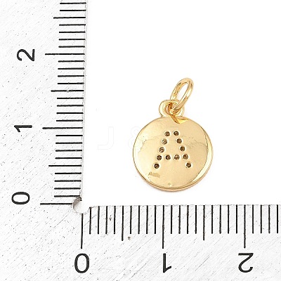 Brass Micro Pave Clear Cubic Zirconia Charms CU-CBA56CE-12G-A-1